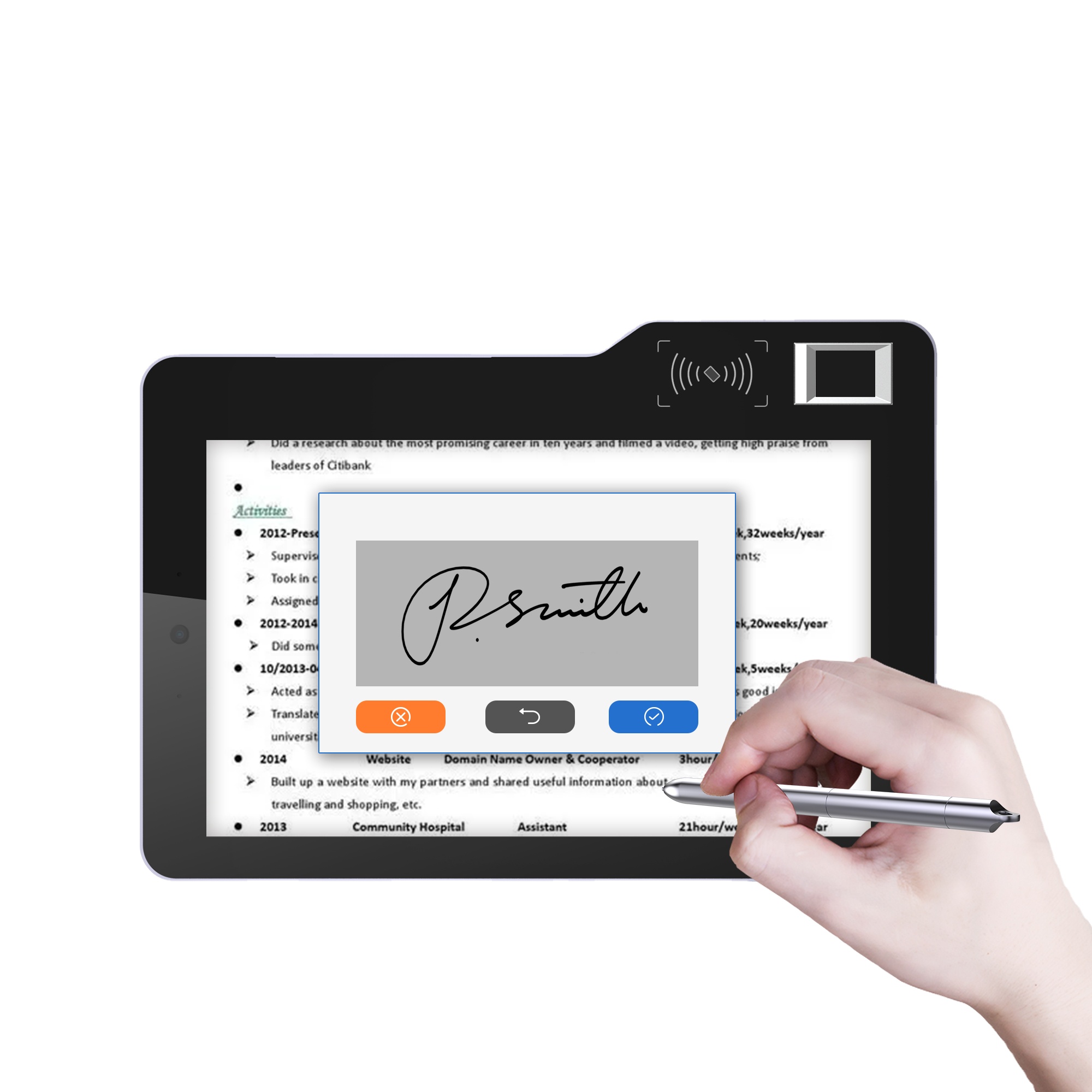 Digital Signature Pad - Tablette Android MT610 10,1 pouces avec