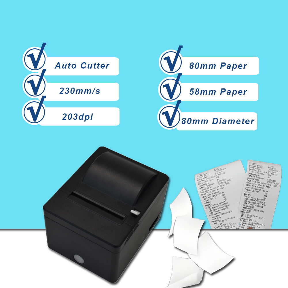 Receipt Printer Thermal - Imprimantes thermiques sans fil de codes