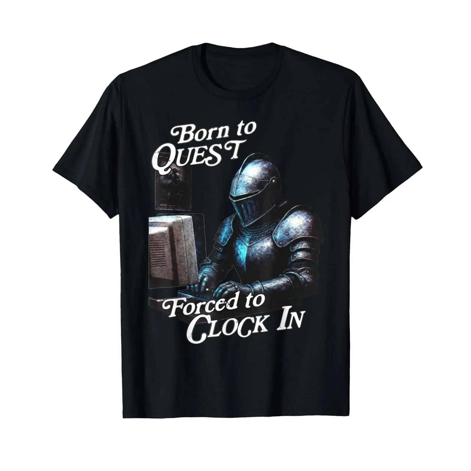 Office Quest - T-shirt homme vintage décontracté et élégant,