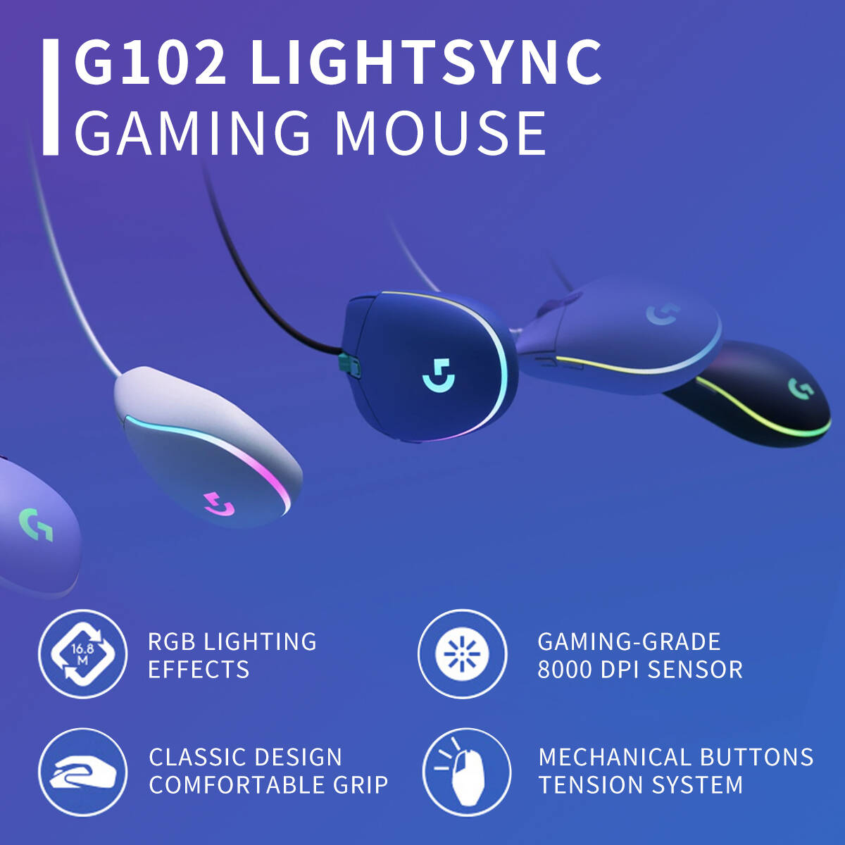 Souris de jeu Logitech G203, n - Logitech Mouse G203 avis et prix